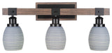 Tacoma 3-Light Bath Bar, Gray Matrix