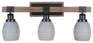 Tacoma 3-Light Bath Bar, Gray Matrix