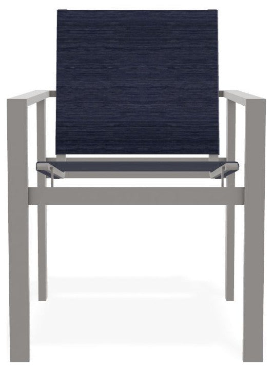 Tribeca Sling Outdoor Stackable Armchair, Collect Indigo/Warm Gray