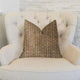 Prismatic Red and Brown Luxury Throw Pillow, 20"x36" King