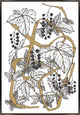 36x53 Intertwined Gold I, Framed Artwork, Espresso