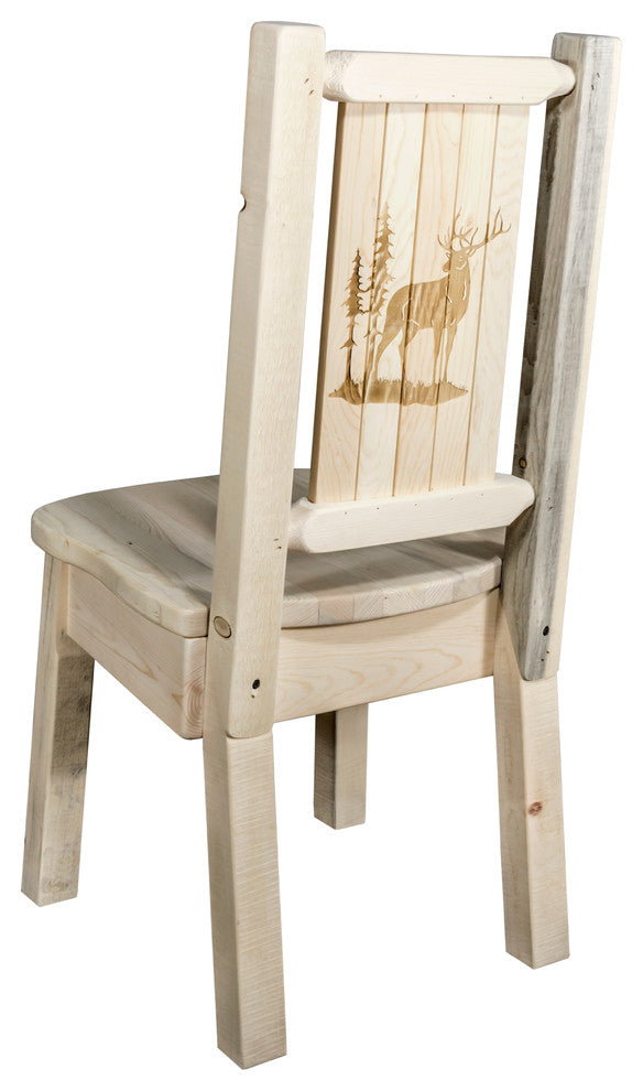 Homestead Collection Side Chair, Elk Design, Lacquered