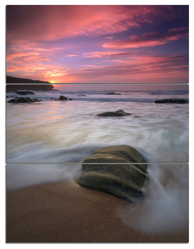 "Beautiful Guincho Beach in Portugal" Metal Wall Art, 3 Panels, 28"x36"