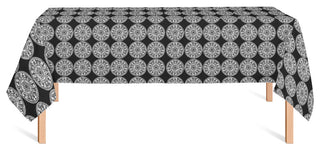Small Medallions Black 58x102 Tablecloth