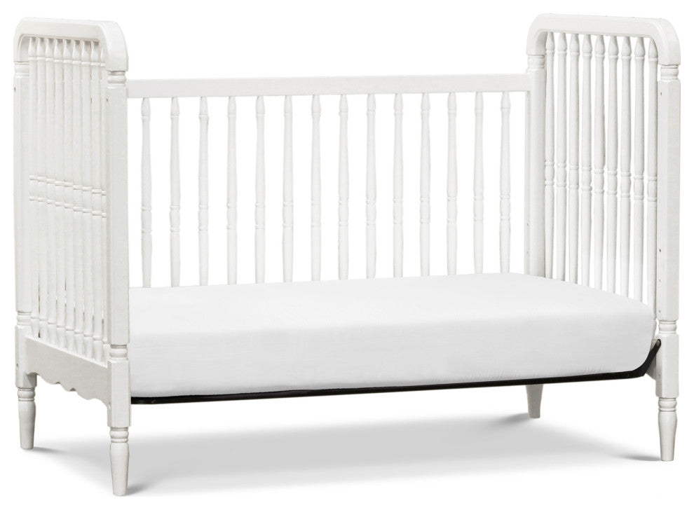 Liberty 3-in-1 Convertible Spindle Crib With Toddler Bed Conversion Kit, Warm White