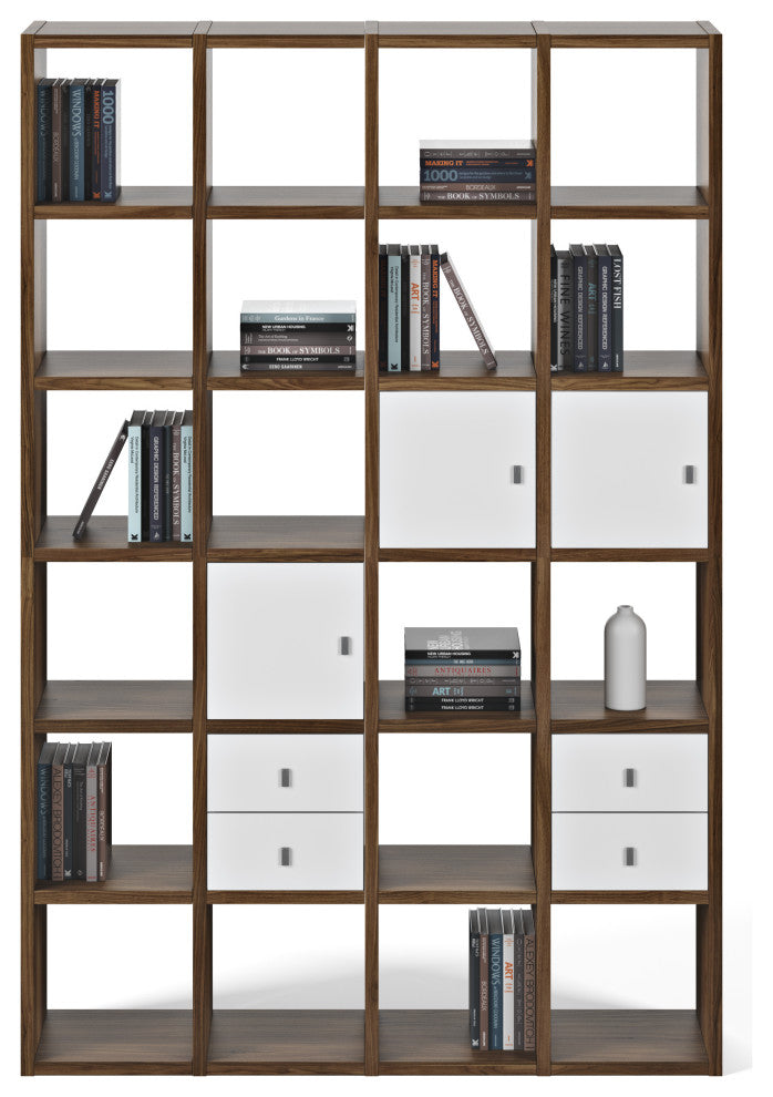 Pombal Composition Shelving Unit, Walnut