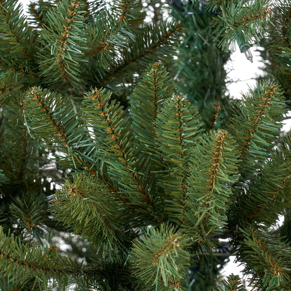 7.5' Norway Spruce Artificial Christmas Tree, Pre-Lit Clear