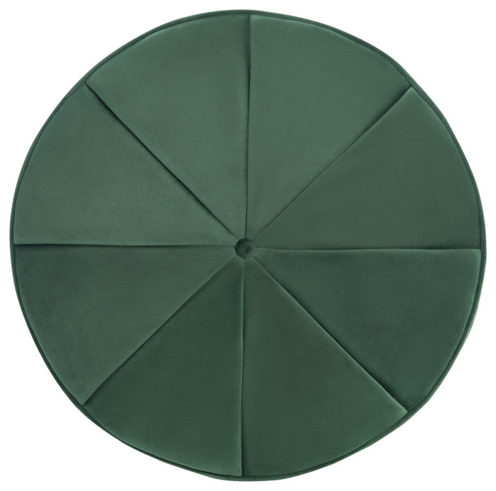 Safavieh Hawkem Cylinder Ottoman, Emerald