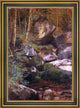 Albert Bierstadt Forest Stream Framed Premium Canvas Print, 16"x24"