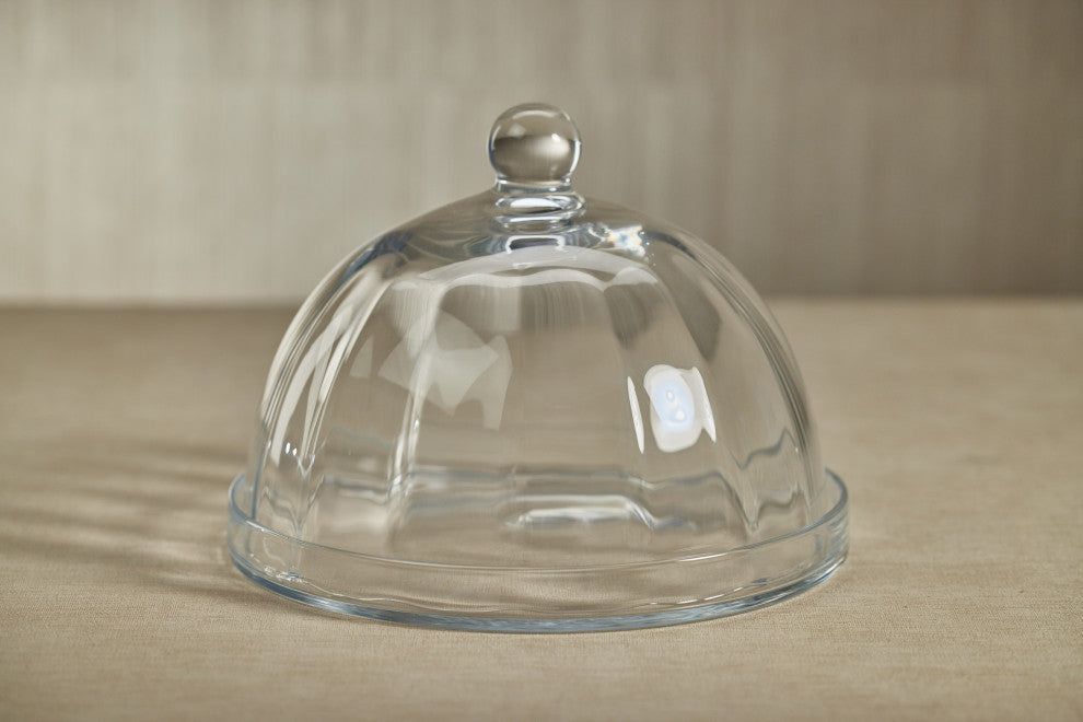 Aldgate Optic Pastry Glass Plate With Cloche, Large