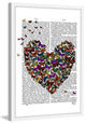 "Butterfly Heart" Framed Painting Print, 24"x36"