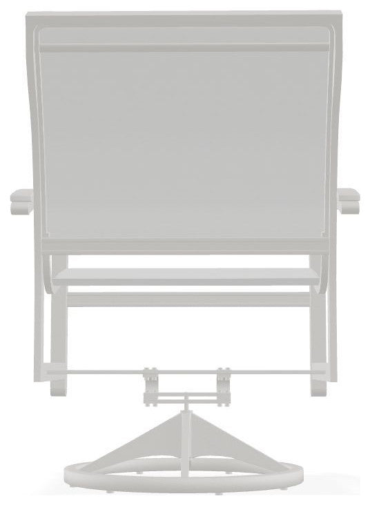 Bazza Sling Outdoor Swivel Rocker, White/Snow