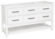 Hudson 72" Double Vanity, White, Engineered Marble