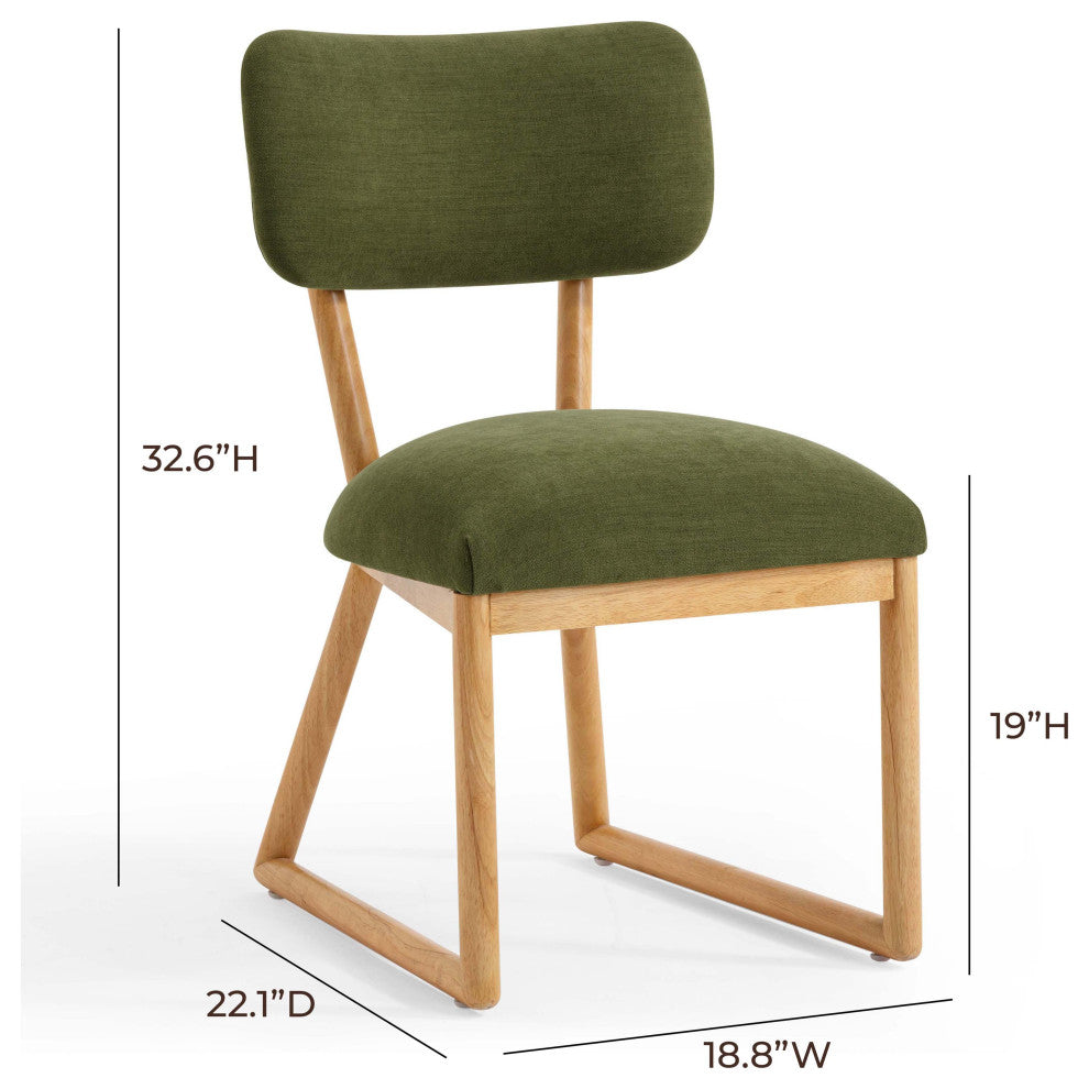 Bobbie Green Performance Upcycled Fabric Dining Chair