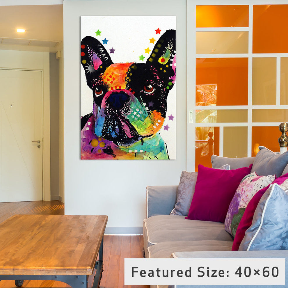 "French Bulldog I Gallery" by Dean Russo, 18x12x1.5"
