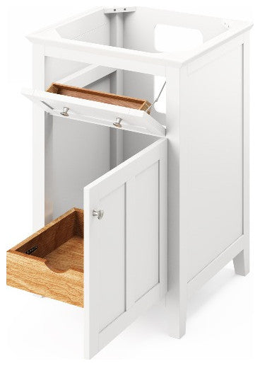 Chatham Traditional 24" White Single Sink Vanity, Boulder Cultured Marble Vanity