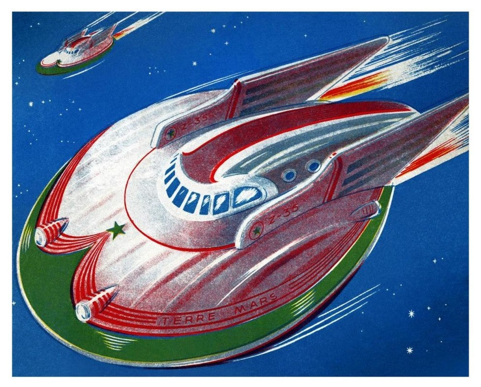 "UFO" Digital Paper Print by Retrorocket, 46"x37"