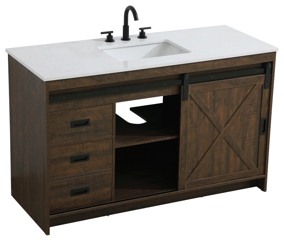 Home Living 54" Single Bathroom Vanity, Expresso