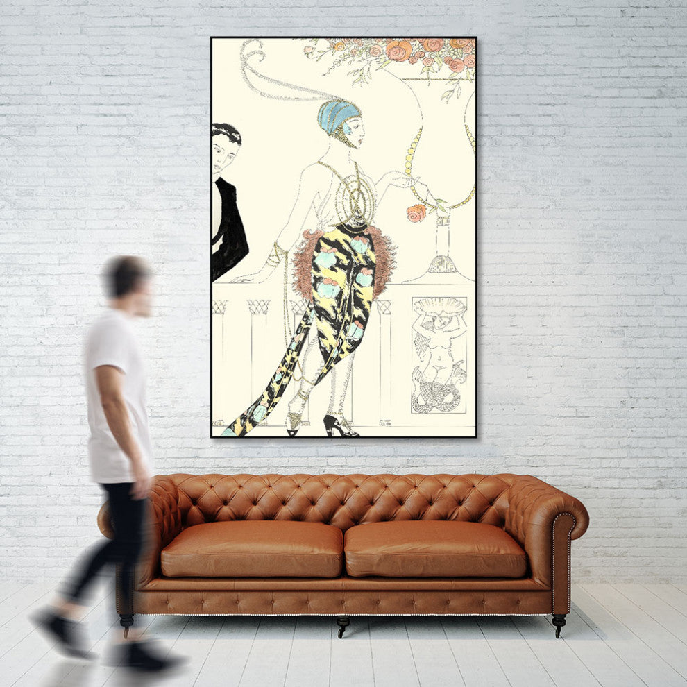 "Arte Deco Fashion II" Fine Art Giant Canvas Print, 48"x72"