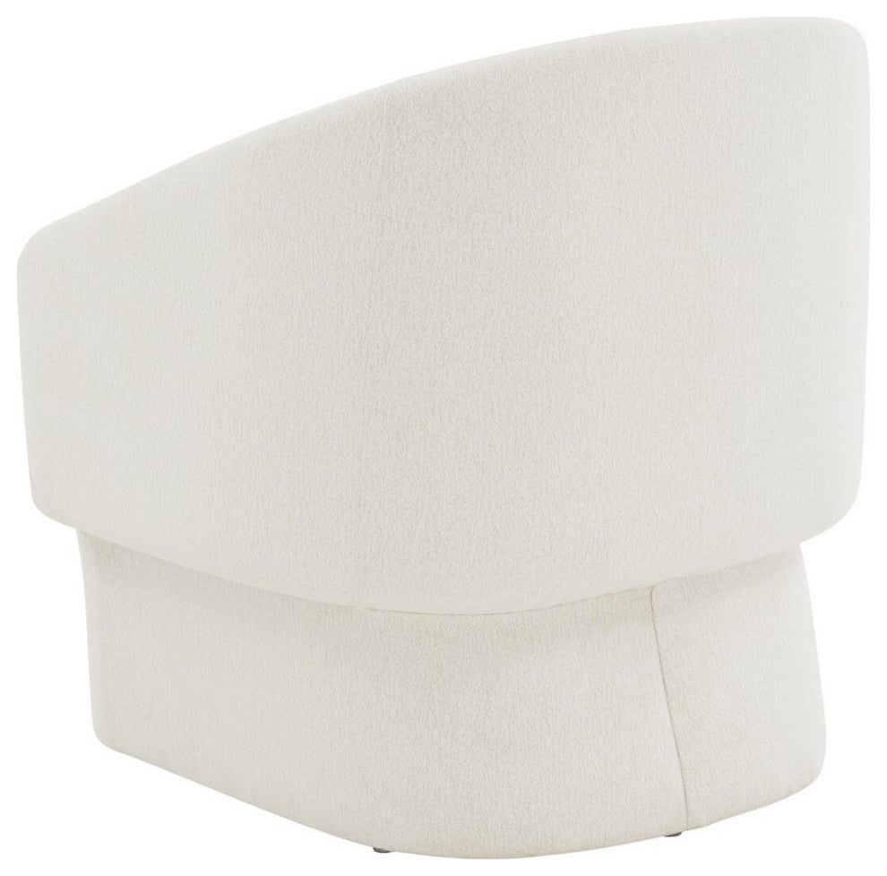 Safavieh Couture Susie Barrel Back Accent Chair, Ivory