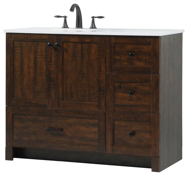 Home Living 19" Farmhouse Expresso-Light Bathroom Vanity