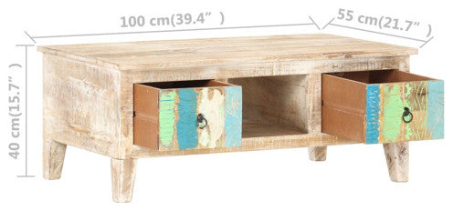 vidaXL Coffee Table End Table Living Room Side Sofa Table Solid Wood Acacia