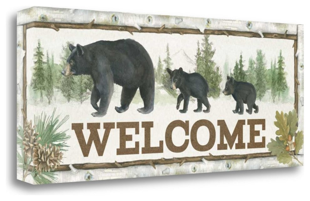 "Family Cabin Welcome" By Beth Grove, Giclee Print on Gallery Wrap Canvas