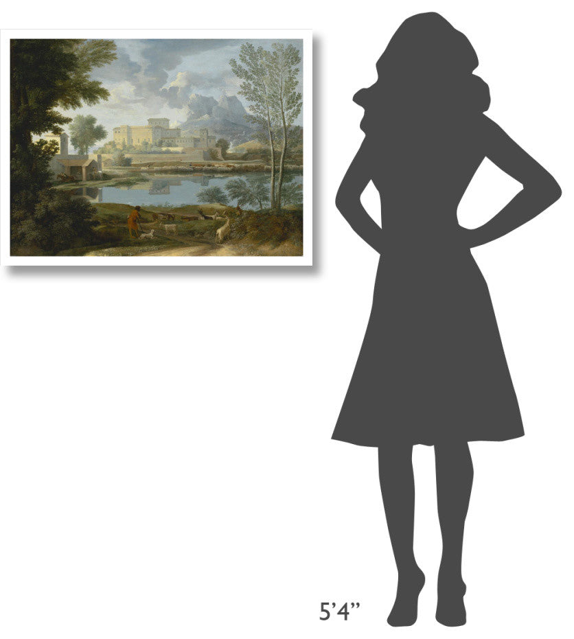 "Landscape with a Calm (Un Temps calme et serein)" Paper Art, 34"x26"