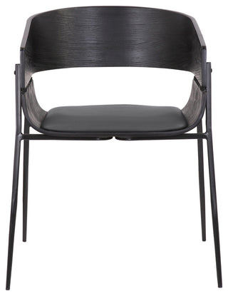 Bronte Wood and Metal Contemporary Dining Room Chairs Set of 2