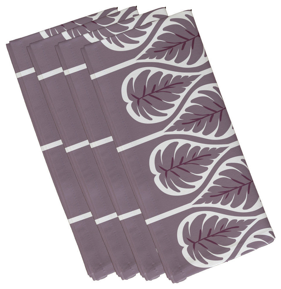 Fern 1, Floral Print Napkin, Lavender, Set of 4