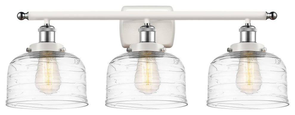 Innovations 916-3W-WPC-G713-LED 3-Light Vanity Light, White, Polished Chrome