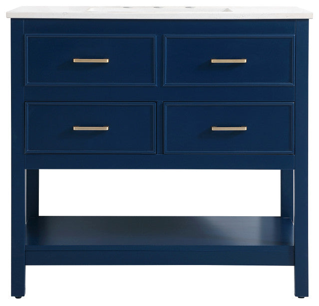 Home Living 36" Single Bathroom Vanity, Blue