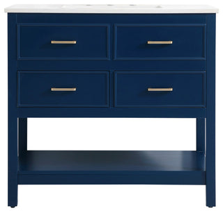 Home Living 36" Single Bathroom Vanity, Blue