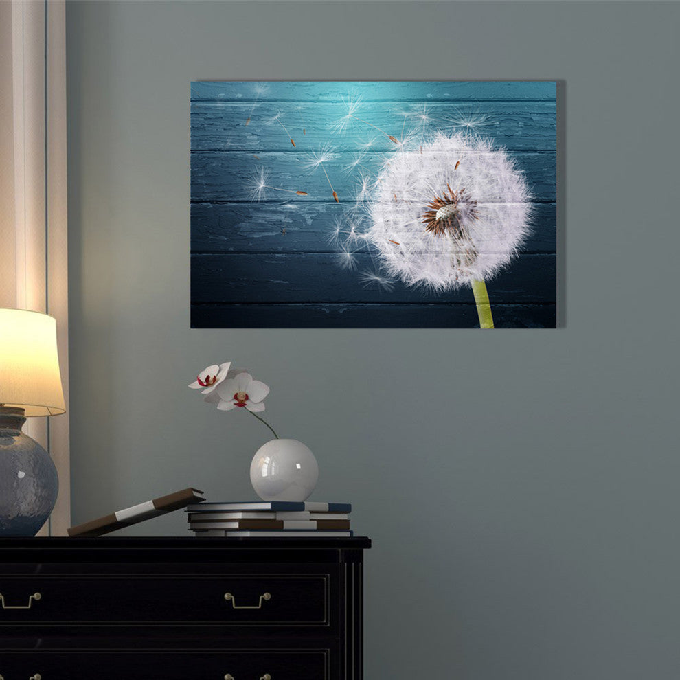 Epic Graffiti "Wood Series: Dandi Blue" Giclee Canvas Wall Art, 18"x26"