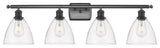 Innovations 516-4W-BK-GBD-752 4 Light Bath Vanity Light, Matte Black