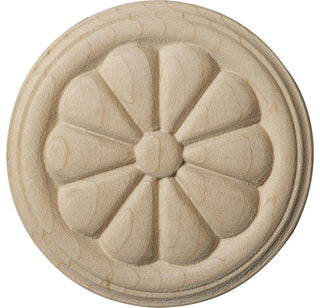 2 3/4"W x 2 3/4"H x 1/4"P Reese Rosette, Alder