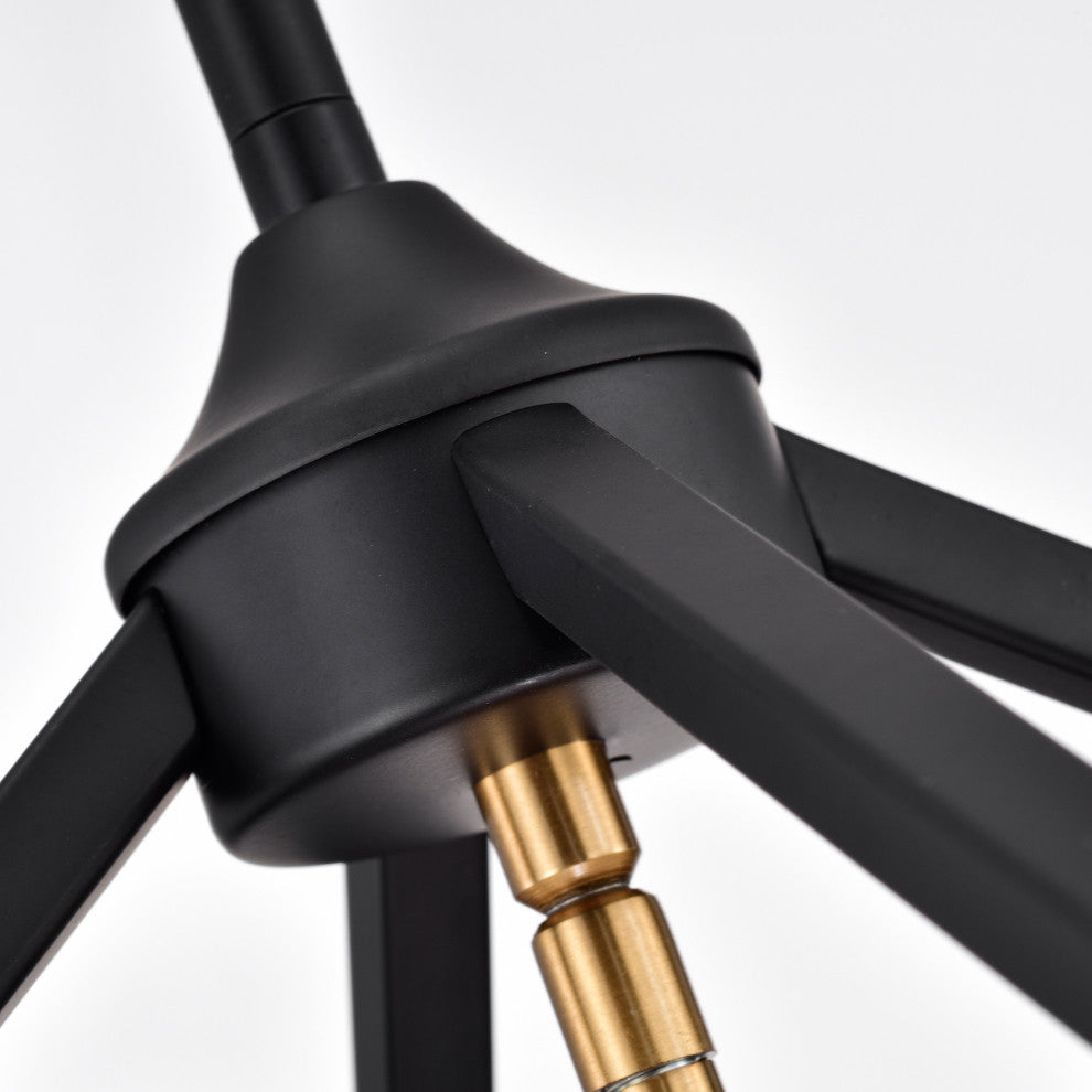 CHLOE Lighting IRONCLAD Industrial 4-Light Textured Black Inverted Pendant