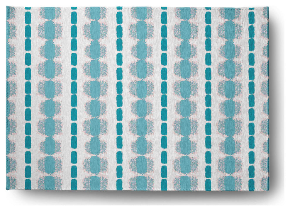 Watercolor Stripe Spring Chenille Rug, Explorer Blue, 5'x7'