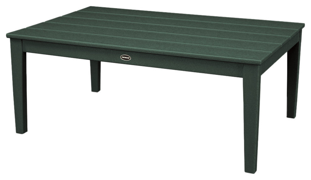 POLYWOOD Newport 28"x42" Coffee Table, Green