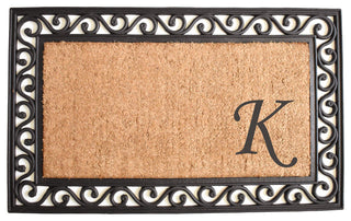 Versailles Monogram Doormat, 18"x30", K