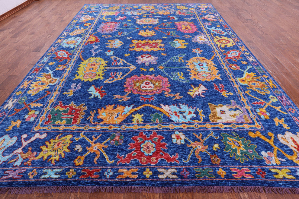 Turkish Oushak Handmade Rug 10' 4" X 14' 0" - Q14774