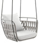 Kaliah Outdoor Patio Aluminum Swing Chair, Light Gray White
