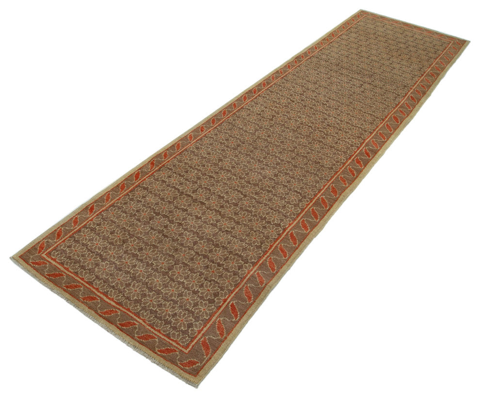 Rug N Carpet - Handwoven Oriental 2' 7" x 9' 10" Runner Oushak Area Rug