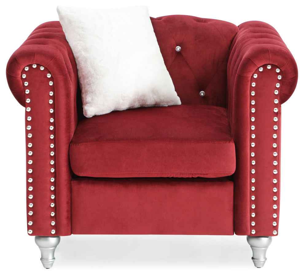 Raisa Chair, Burgundy