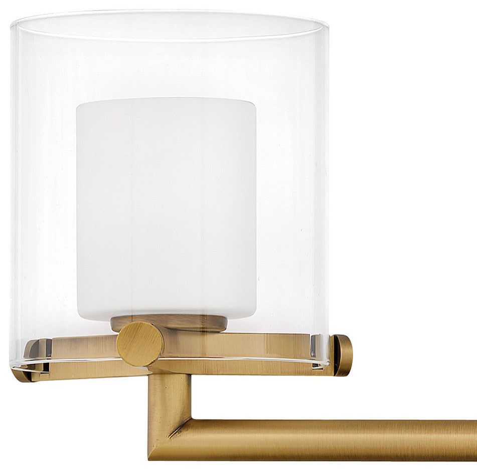 Hinkley Rixon Large Four Light Vanity, Heritage Brass