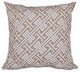 Leeward Key, Geometric Print Outdoor Pillow, Beige And Taupe, 18"x18"