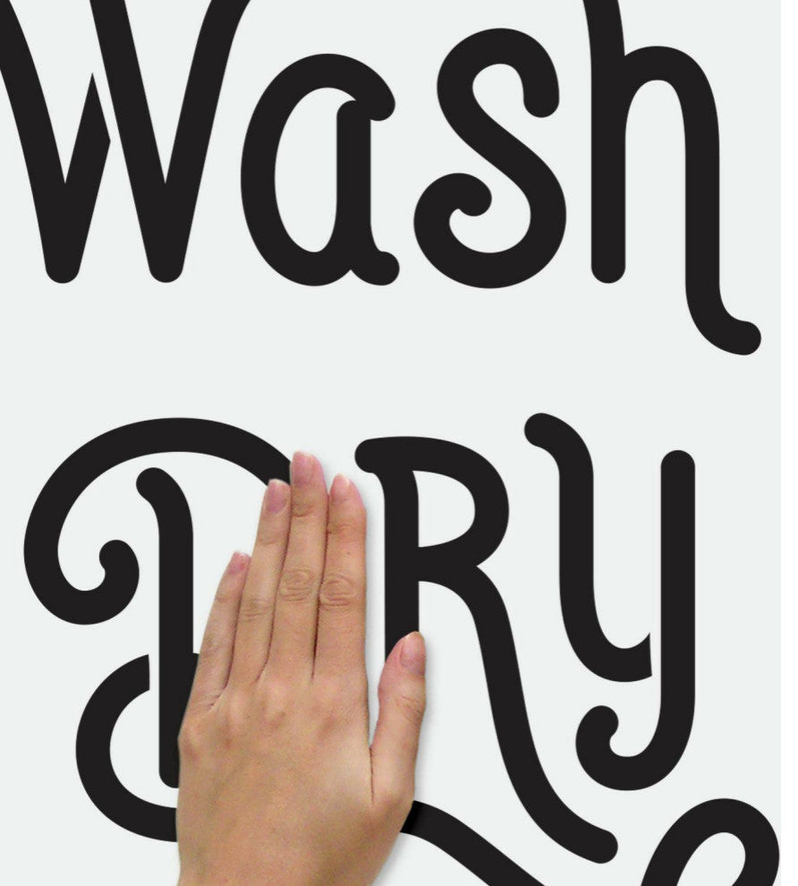 Black Wash Dry Fold Repeat Wall Decals