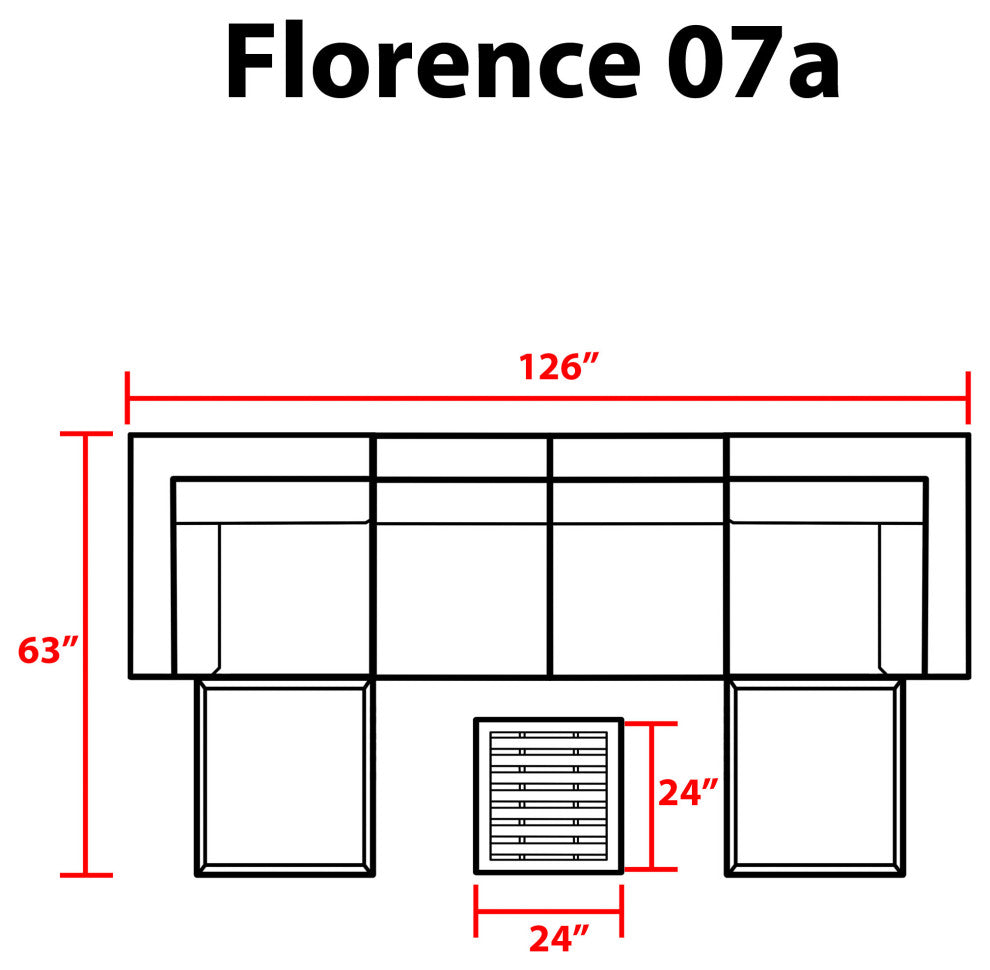Florence 7-Piece Outdoor Wicker Patio Furniture Set, Black