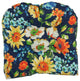 19" U-Shaped Patterned Tufted Chair Cushions, Set of 2, Alfinia Fresco Caspian