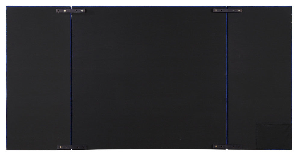 ACME Damazy Queen Bed in Blue Velvet